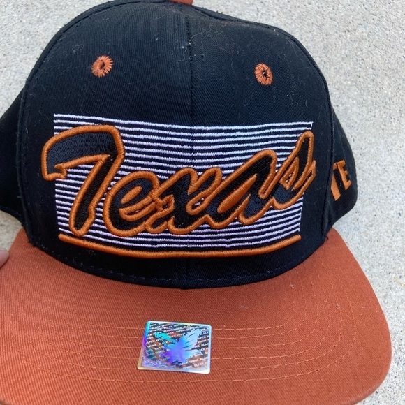 Texas Longhorns Black Script Spell-Out Snapback Hat One Size NCAA Big 12 College - Picture 8 of 10